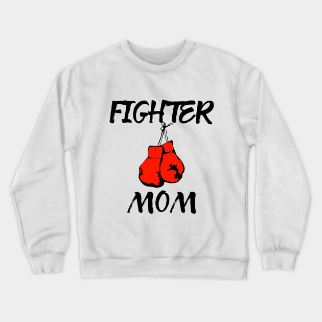 Boxing Fighter Mom Crewneck Sweatshirt by coloringiship